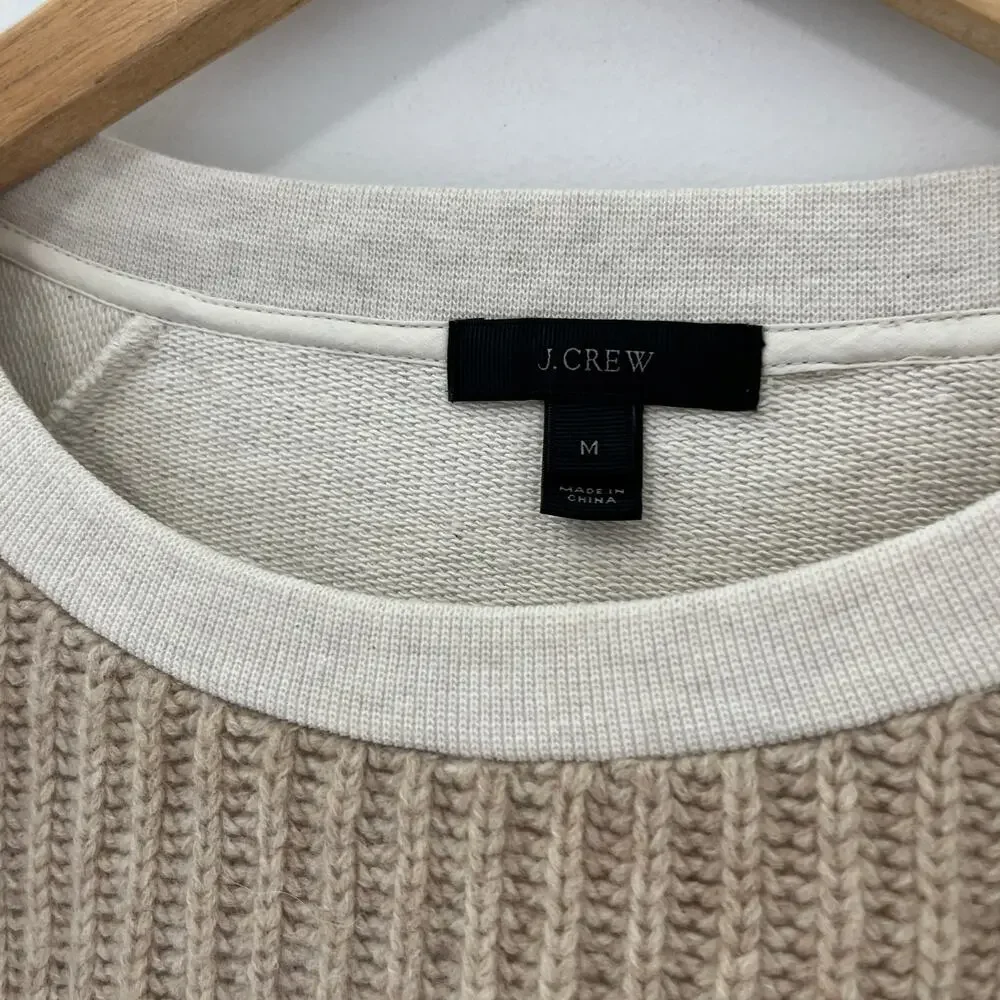 J. Crew Tan Wool Front Sweater Size Medium
